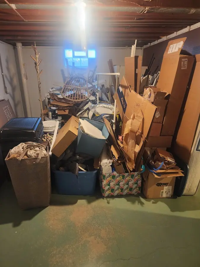 Roll-off dumpster container at job site for Construction Dumpster Rental in Lincoln Park